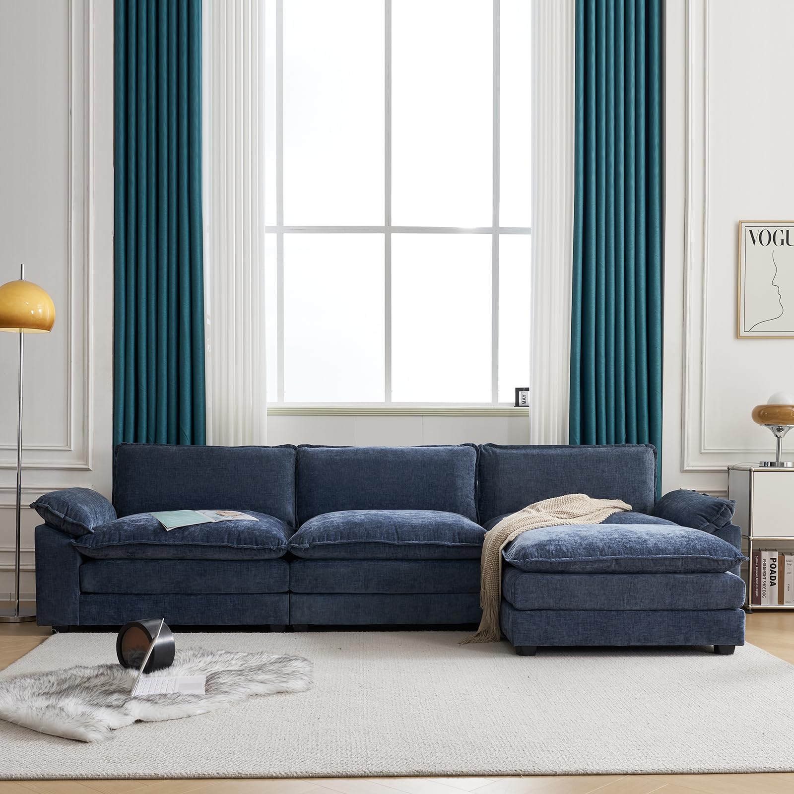 Modular Sectional Sofa with Ottoman