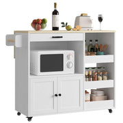 Kitchen Island with Drop Leaf & Wheels