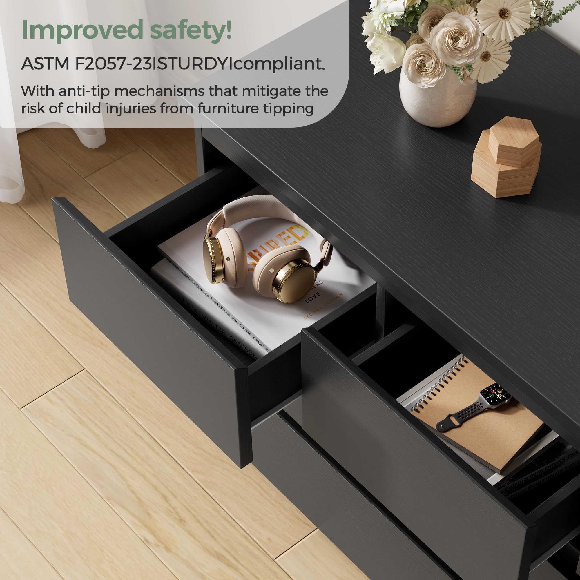 7-Drawer Wood Dresser