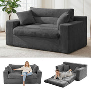 Convertible Sofa Bed with Pull-Out Sleeper