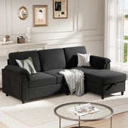 L-Shaped Sectional Sofa with Ottoman & Storage
