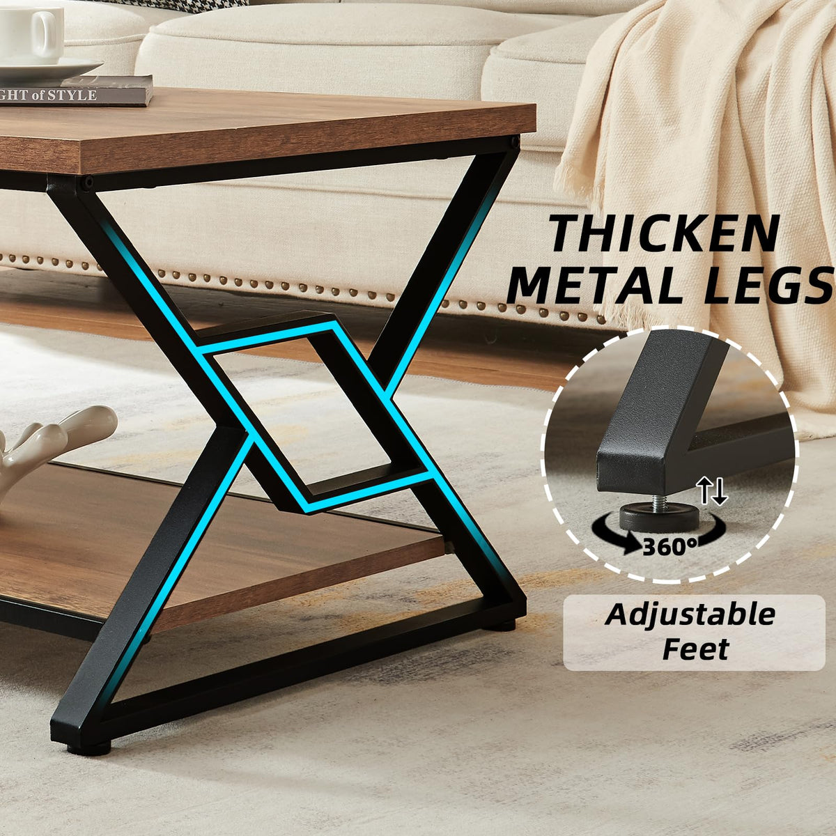 Rustic Two-Tier Coffee Table