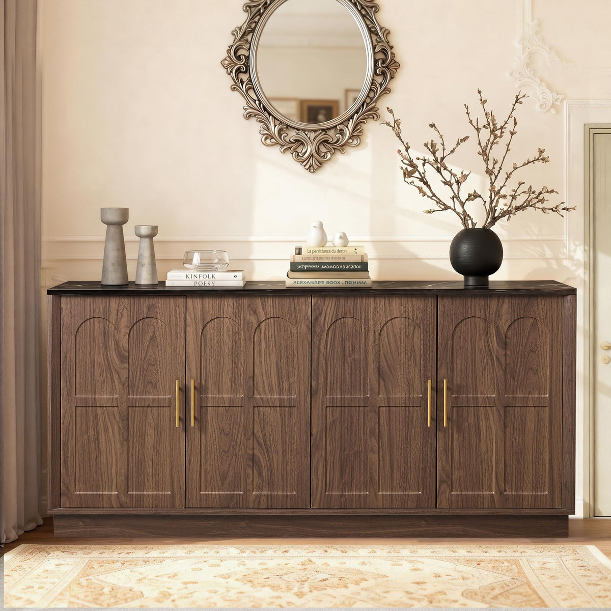 66.5" Sideboard Buffet Cabinet with Storage, Modern Credenza