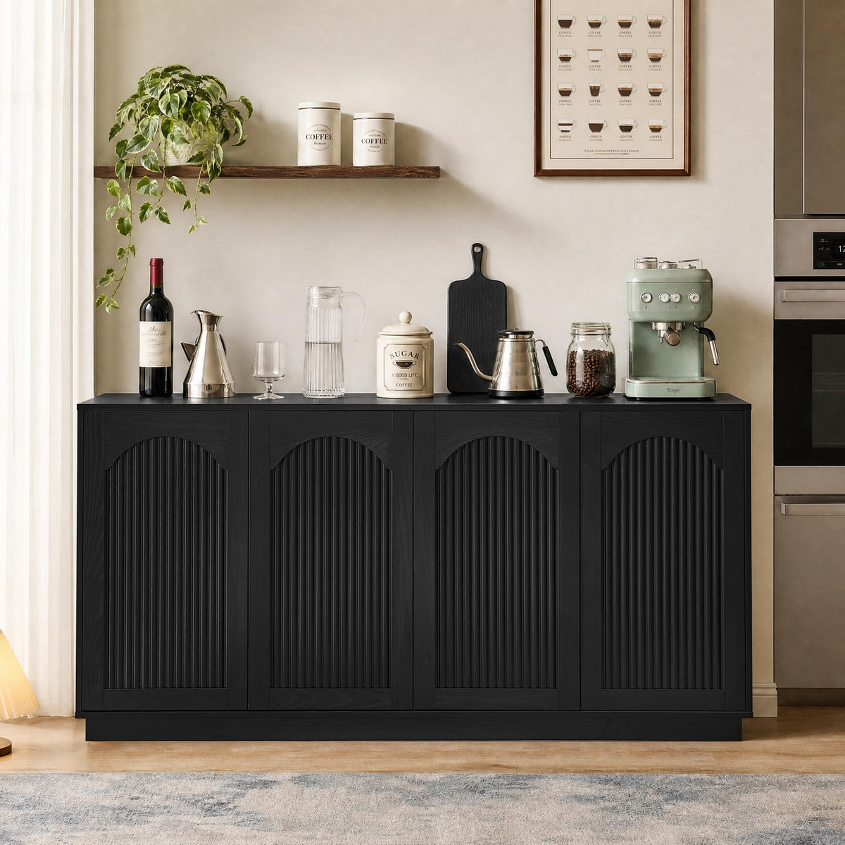 Fluted Sideboard Cabinet