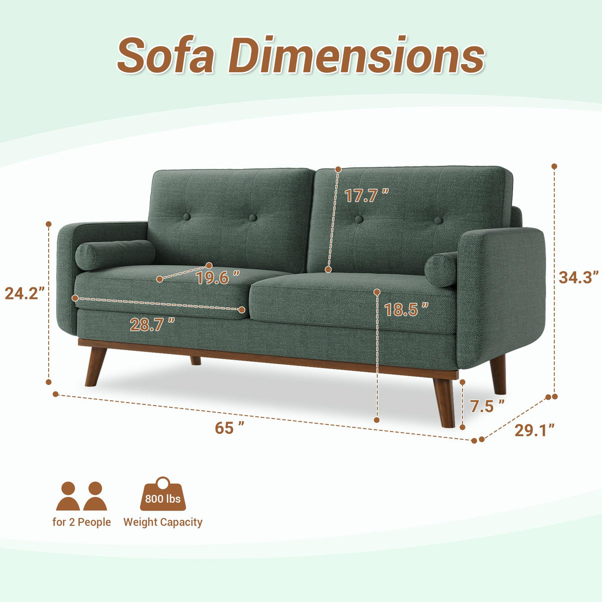 Mid-Century Modern Loveseat