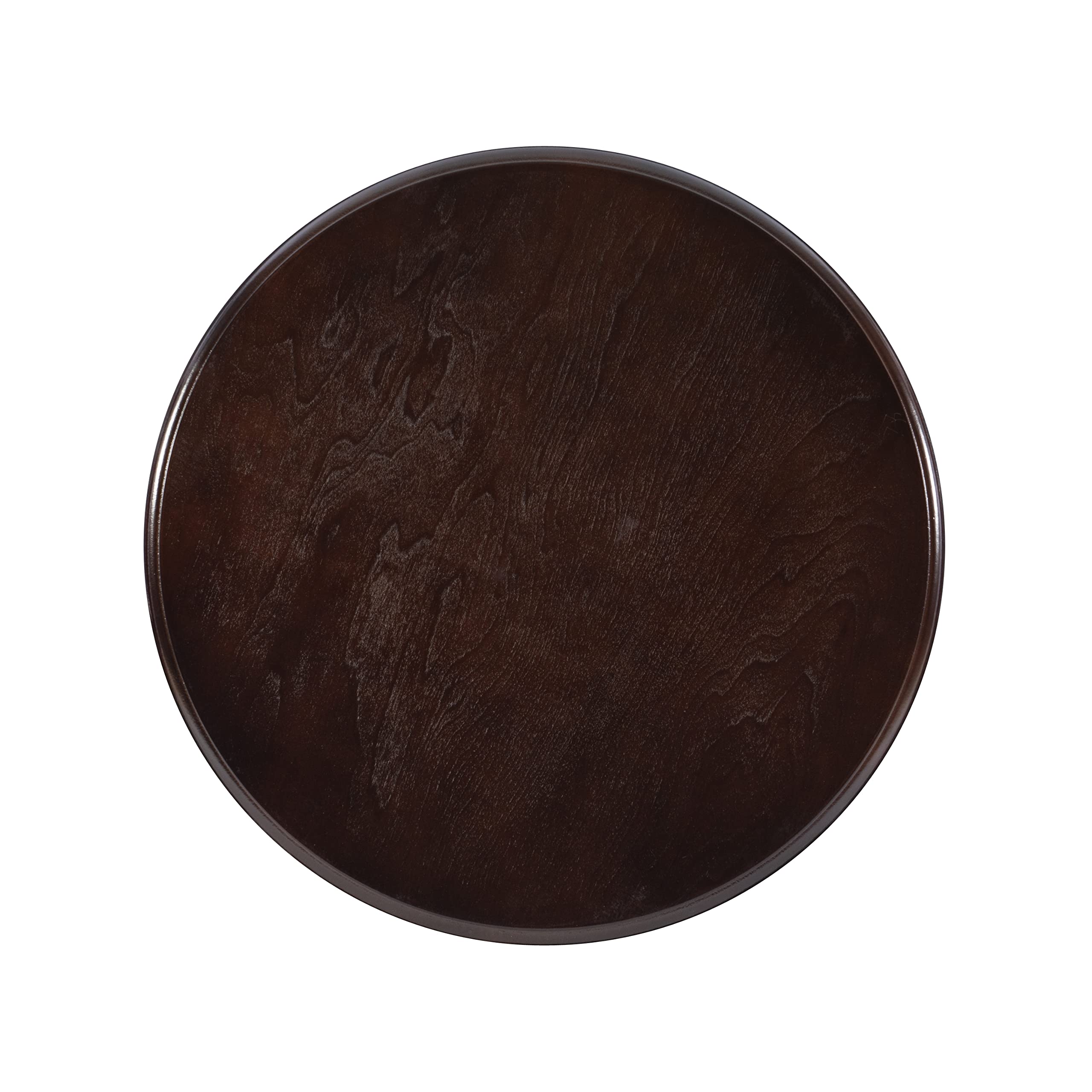Espresso Round Accent Table