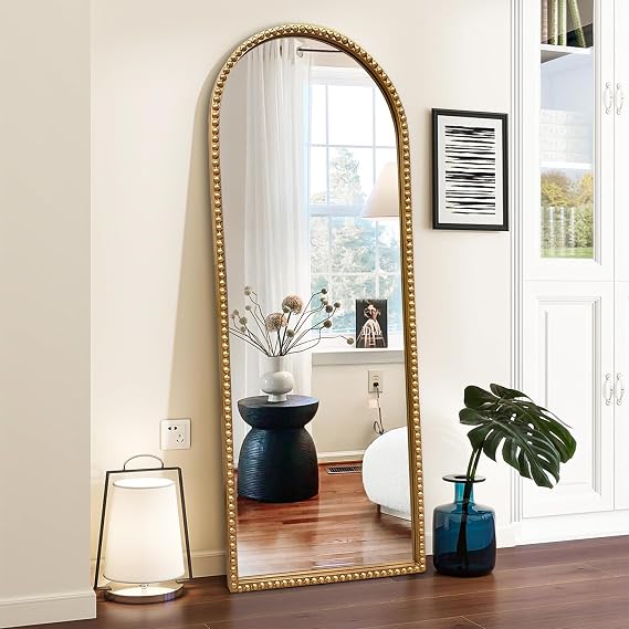 Vintage Gold Arched Wall Mirror