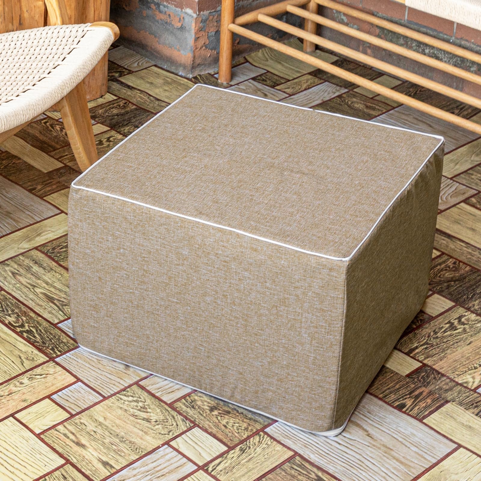 Outdoor Square Ottoman 20x20x14 Inches