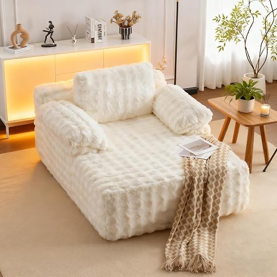 Boneless Chaise Lounge Chair with Deep Seat