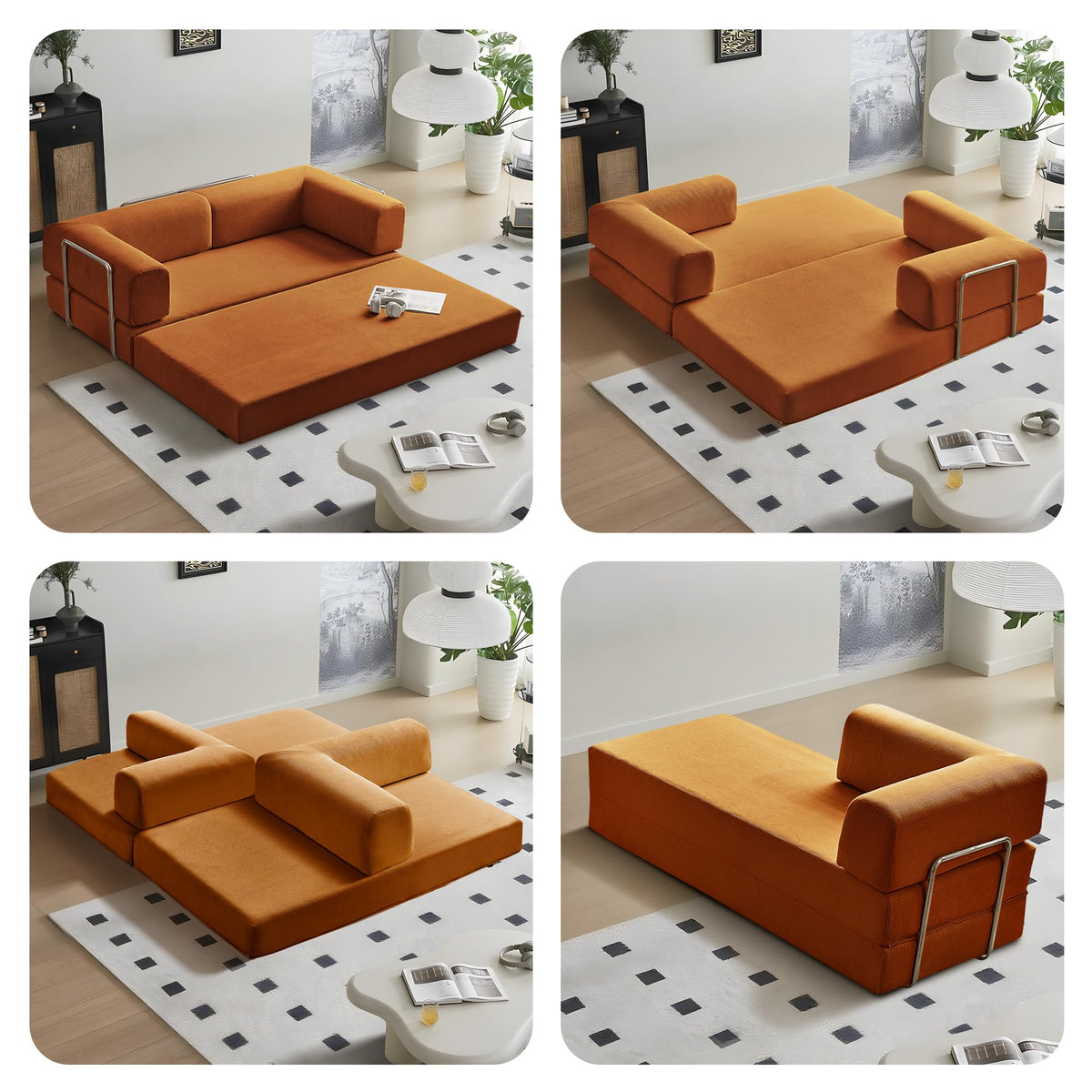 Corduroy Folding Sofa Bed