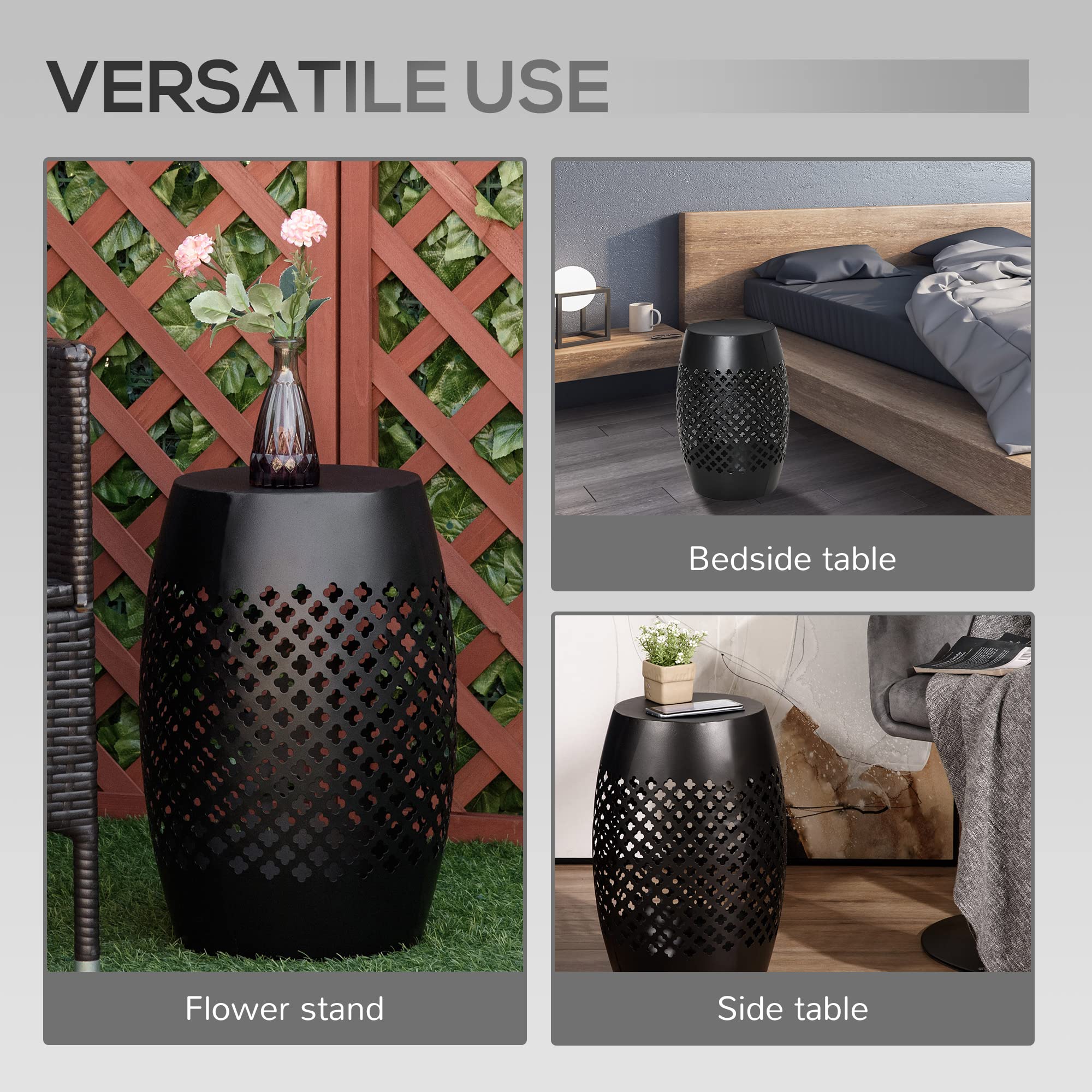 Round Steel Outdoor Side Table