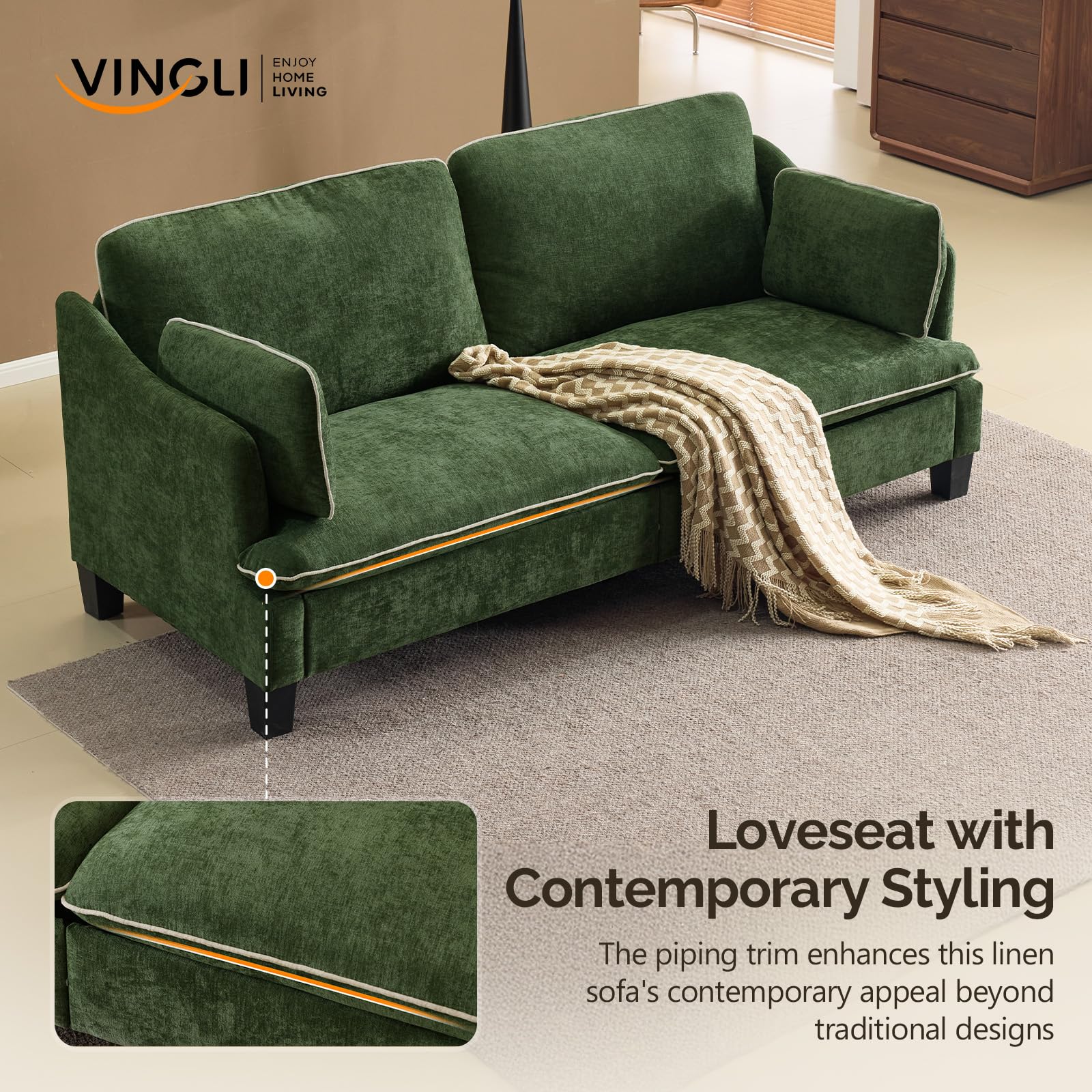 84" Deep Seat Sofa Couch