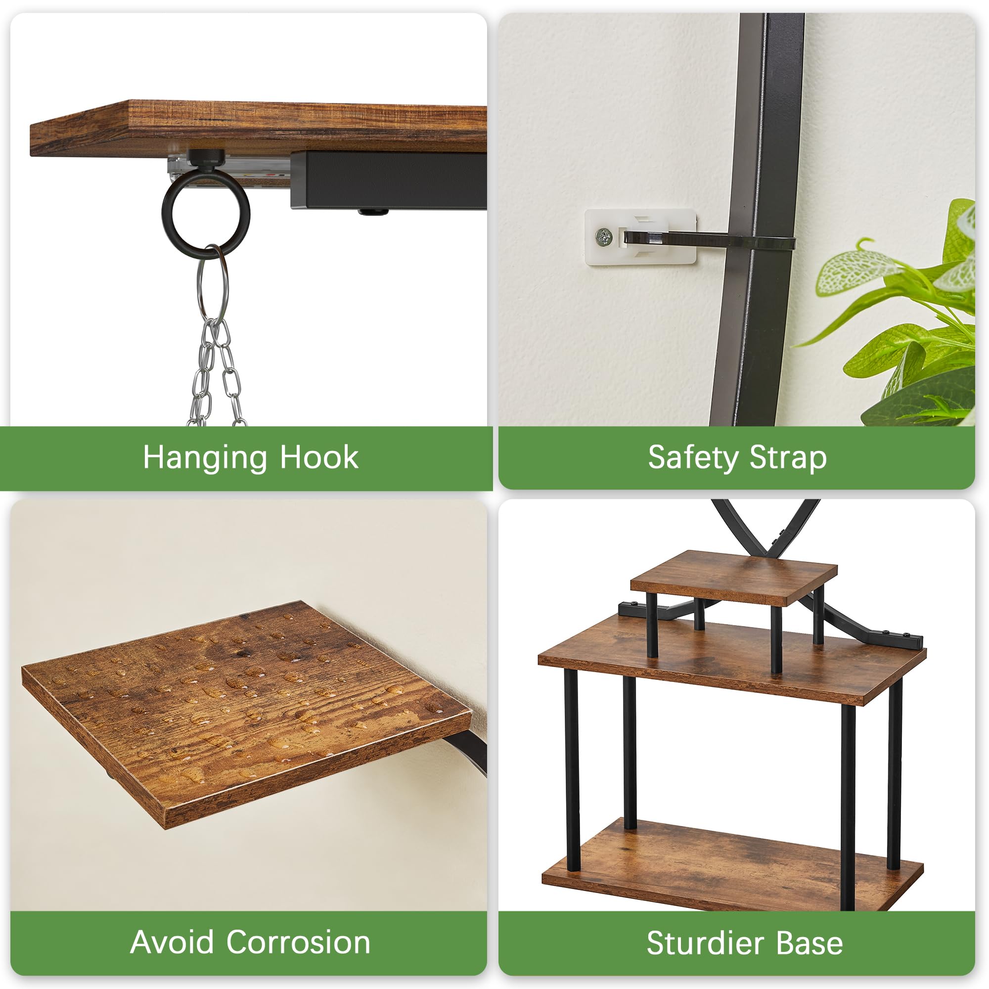 8-Tier Vertical Plant Stand with Grow Lights