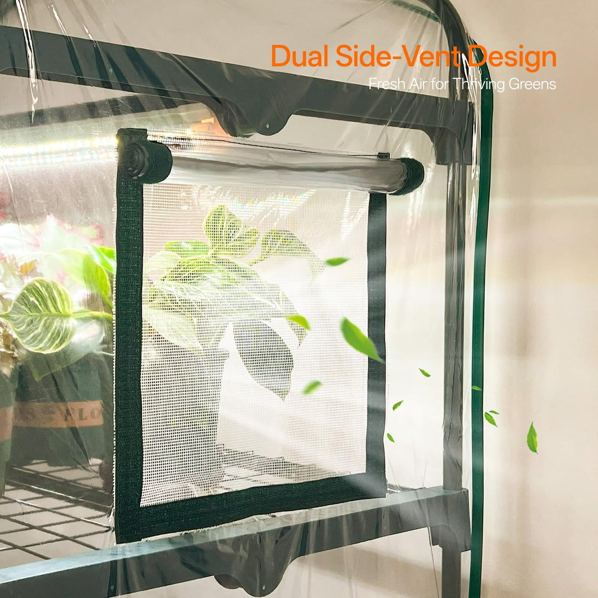 Bstrip Indoor Greenhouse with Grow Light, 5-Tier Large Greenhouse Cabinet