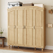Arched Armoire Wardrobe Closet with 4 Doors