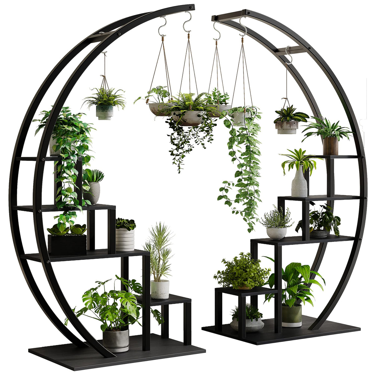 5-Tier Half-Moon Plant Stand