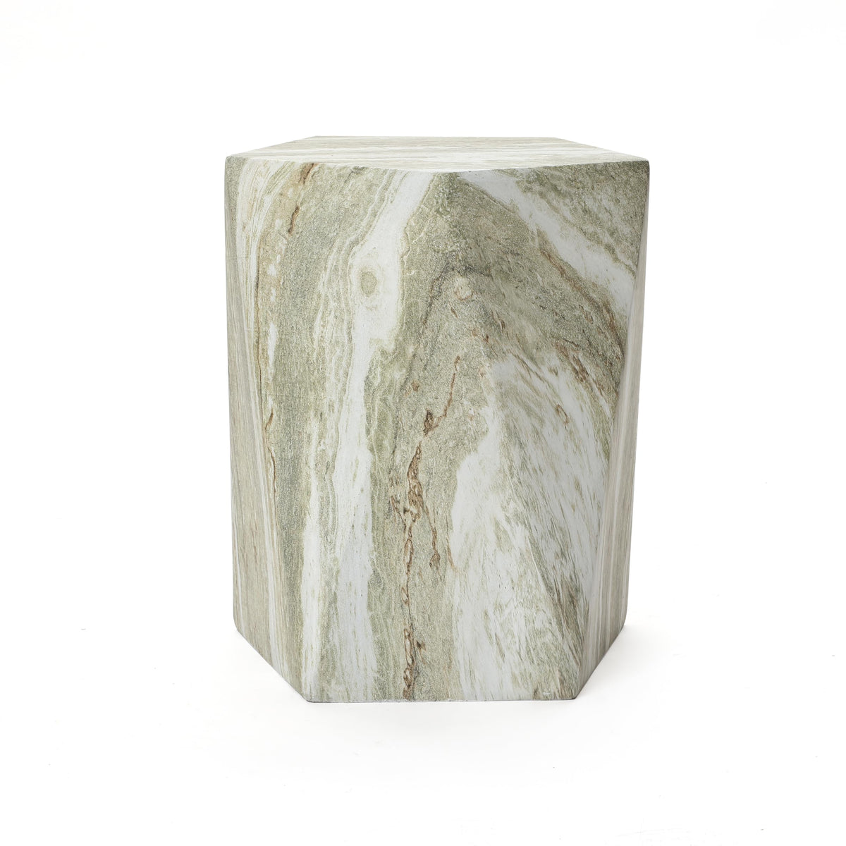 Marble-Look Indoor Outdoor Side Table