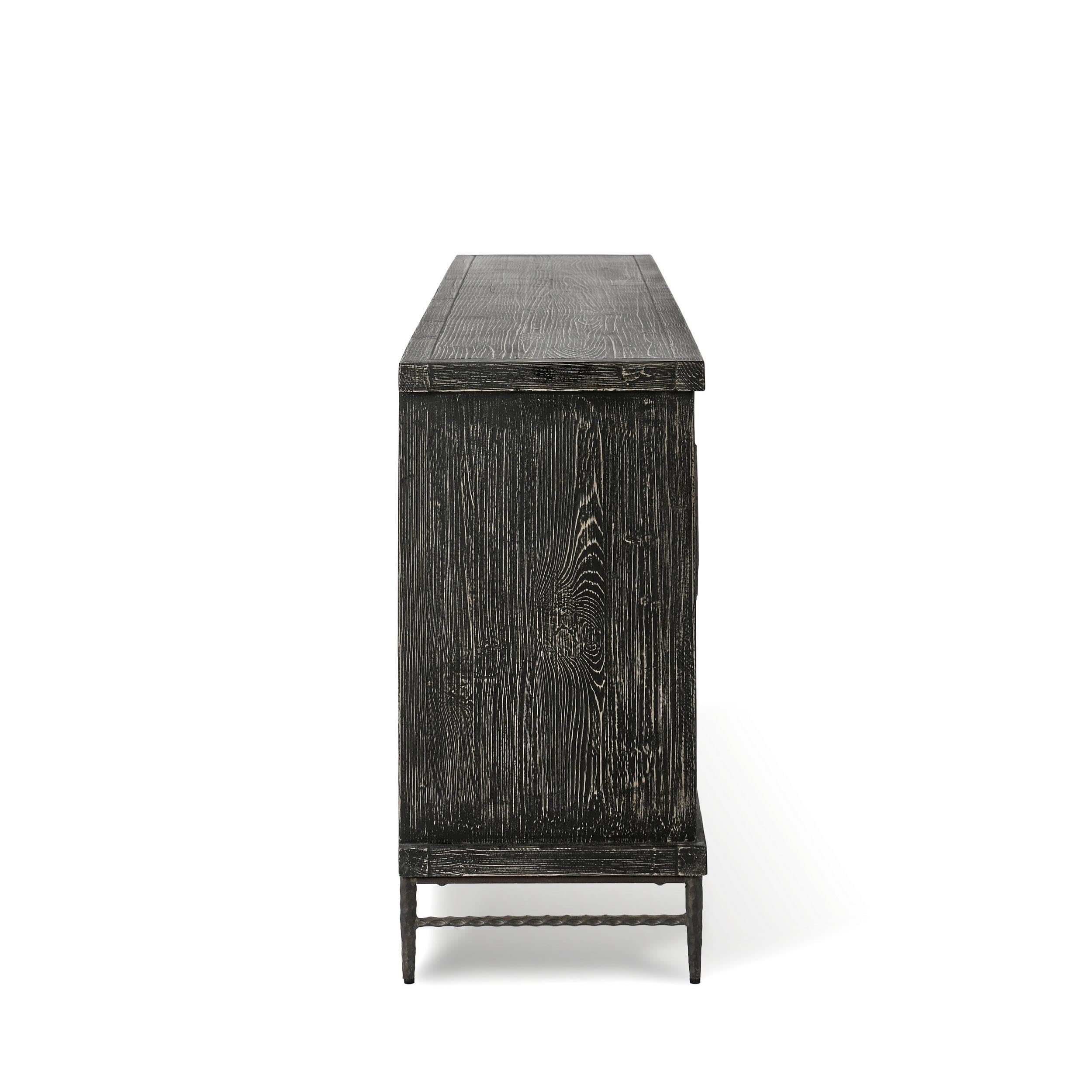Classic Home Willmark 6-Door Reclaimed Pine Wood Sideboard Buffet