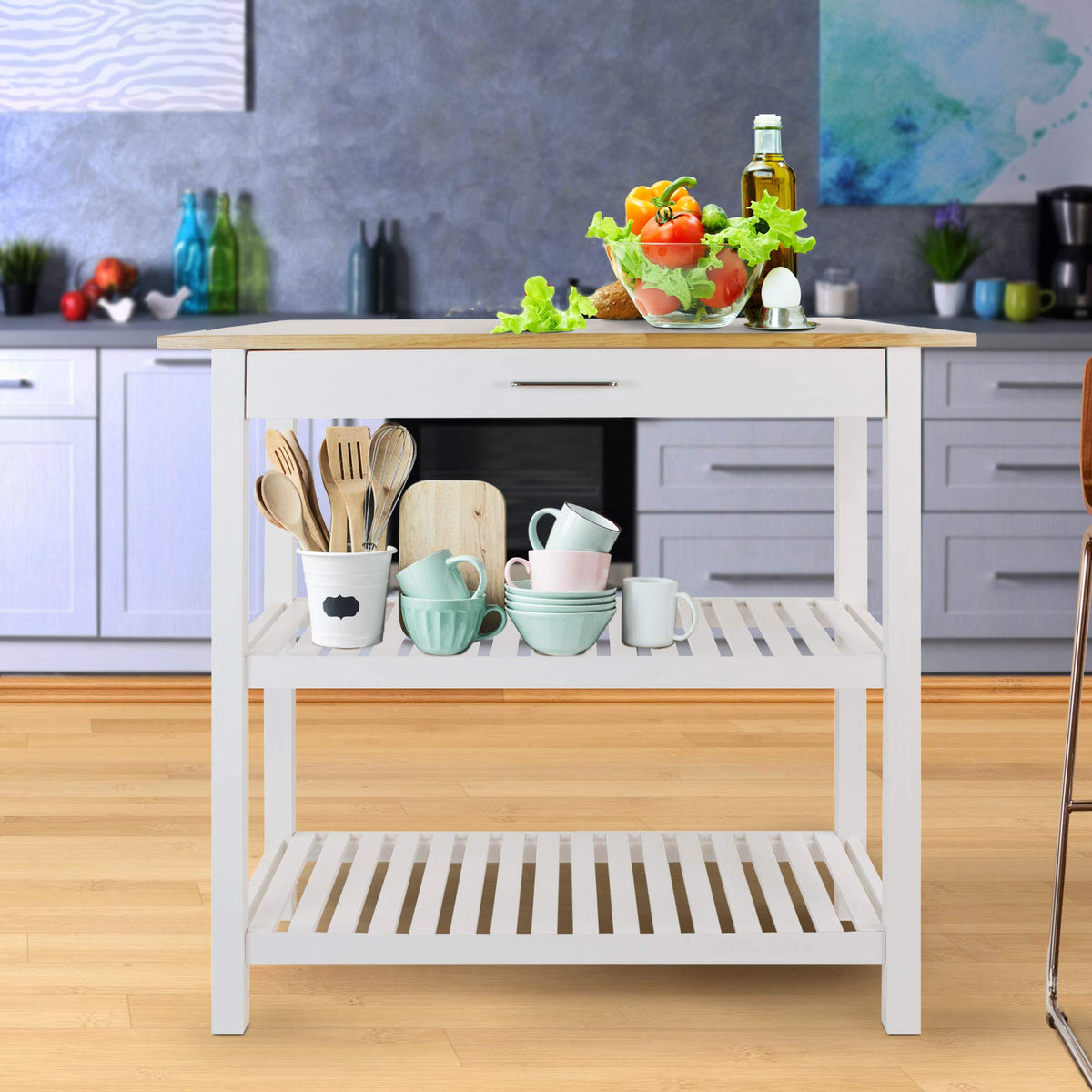 Solid Wood Kitchen Island