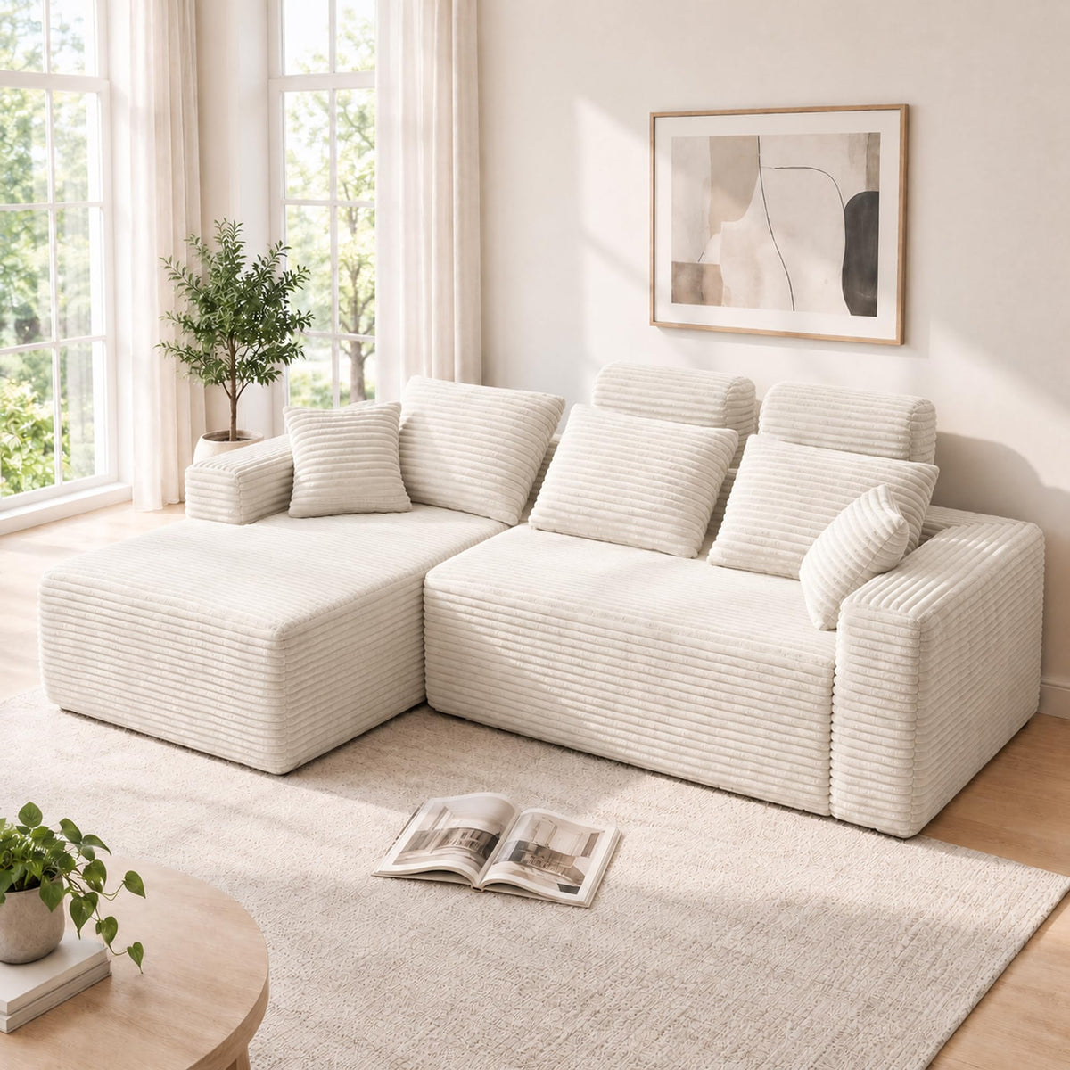 Corduroy Modular Sectional Sofa