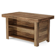 55-Inch Kitchen Island with Storage & Leg Room