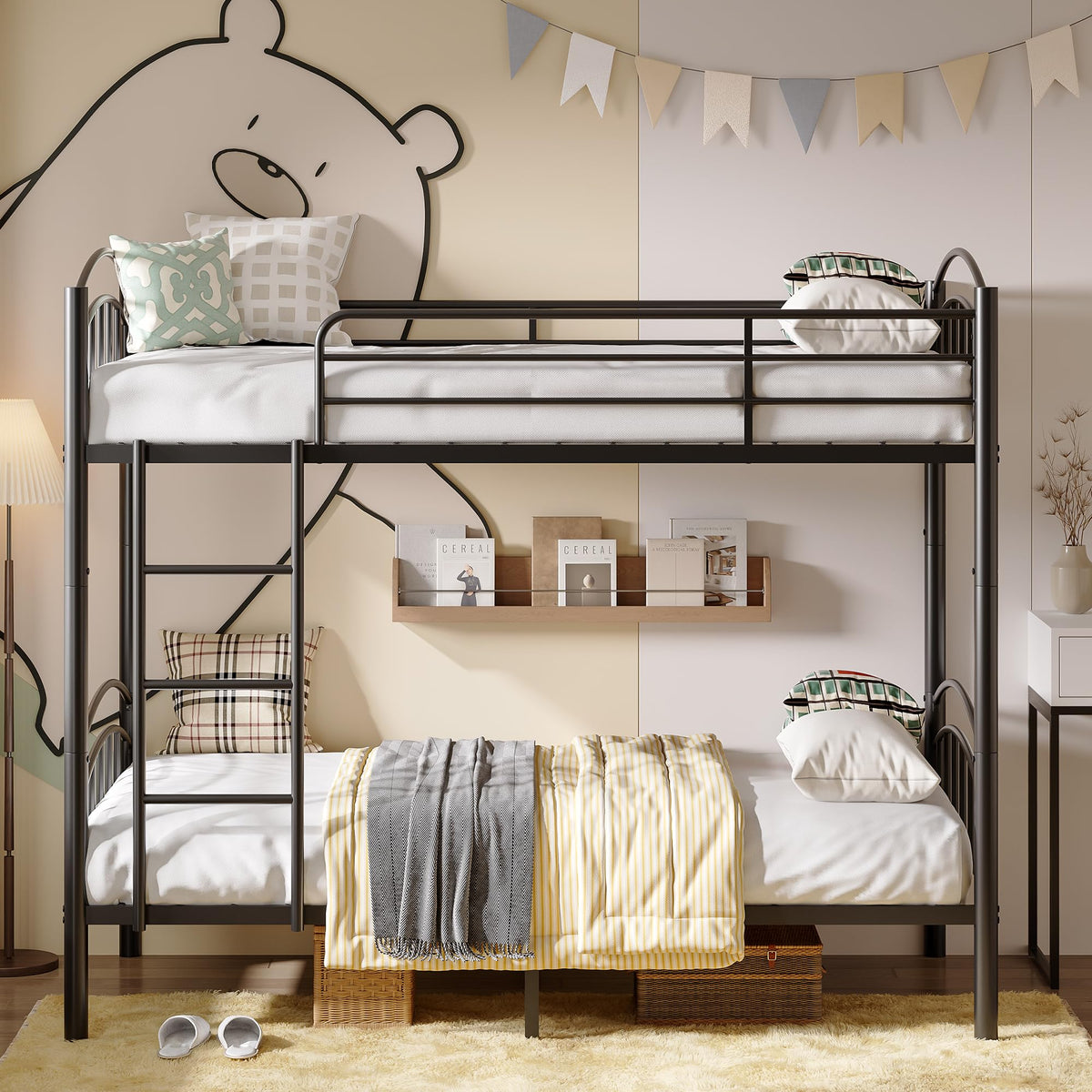 Convertible Twin Metal Bunk Bed