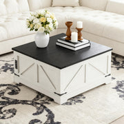 Farmhouse Lift Top Coffee Table with Storage & Charging Station