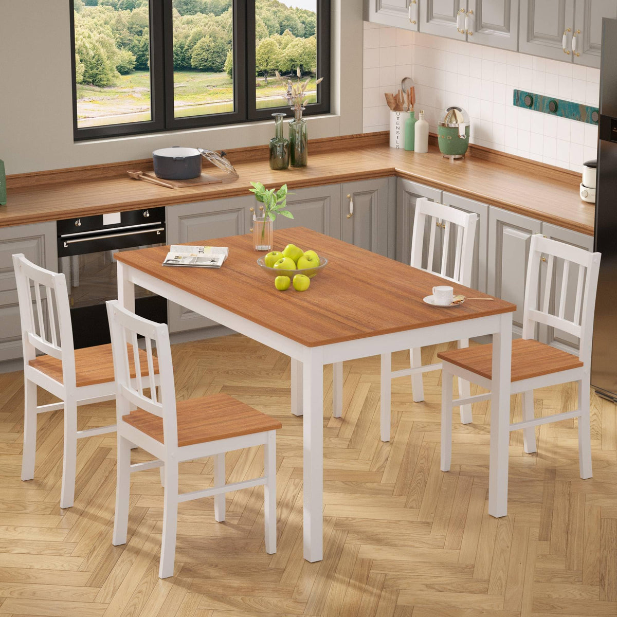 5-Piece Farmhouse Dining Set