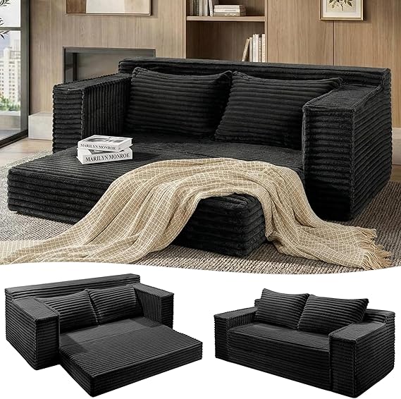 Convertible Sofa Bed with Pillows