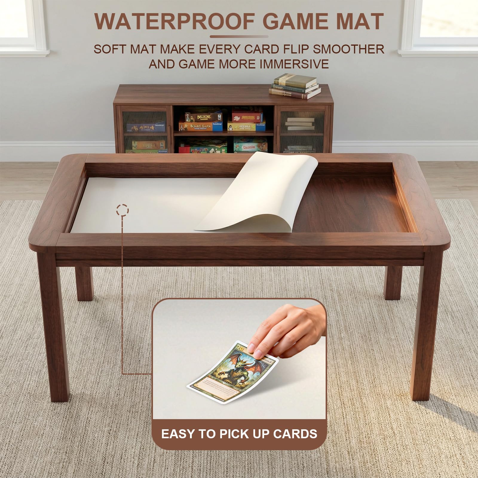 Solid Wood Board Game & Dining Table