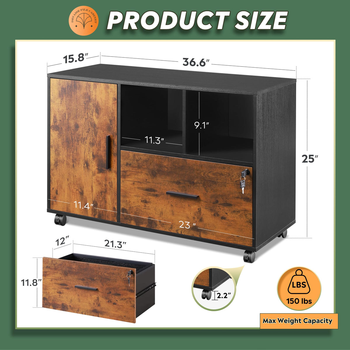 Mobile Locking File Cabinet