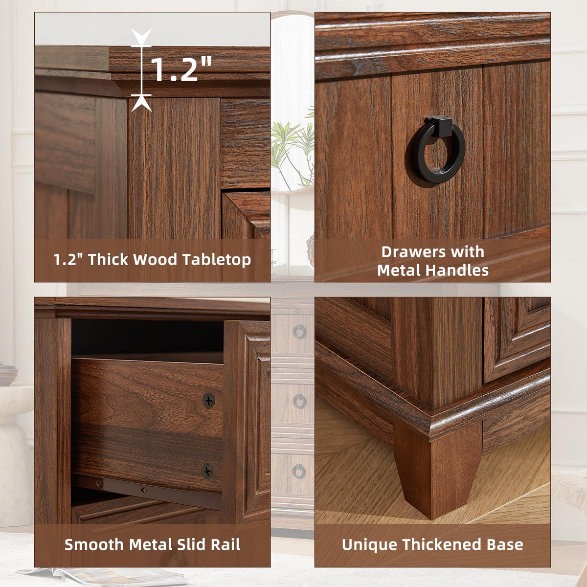 Joaxswe 54'' Dresser for Bedroom, Farmhouse 6 Drawers Dressers