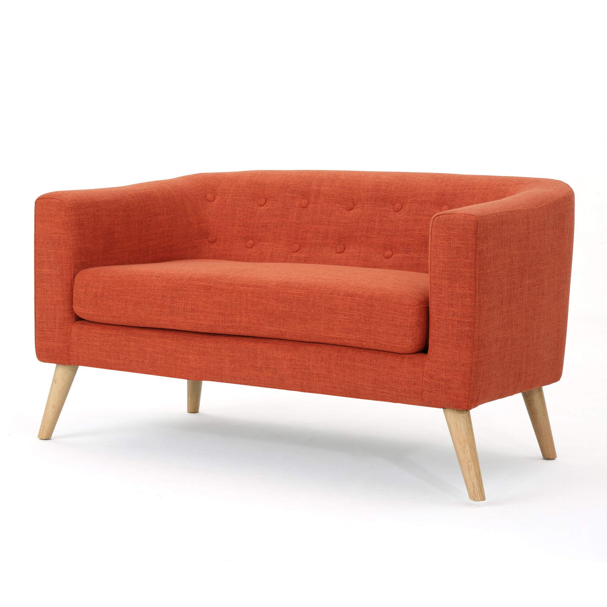 Mid-Century Orange Loveseat