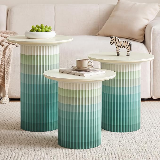Round Nesting Tables, Set of 3