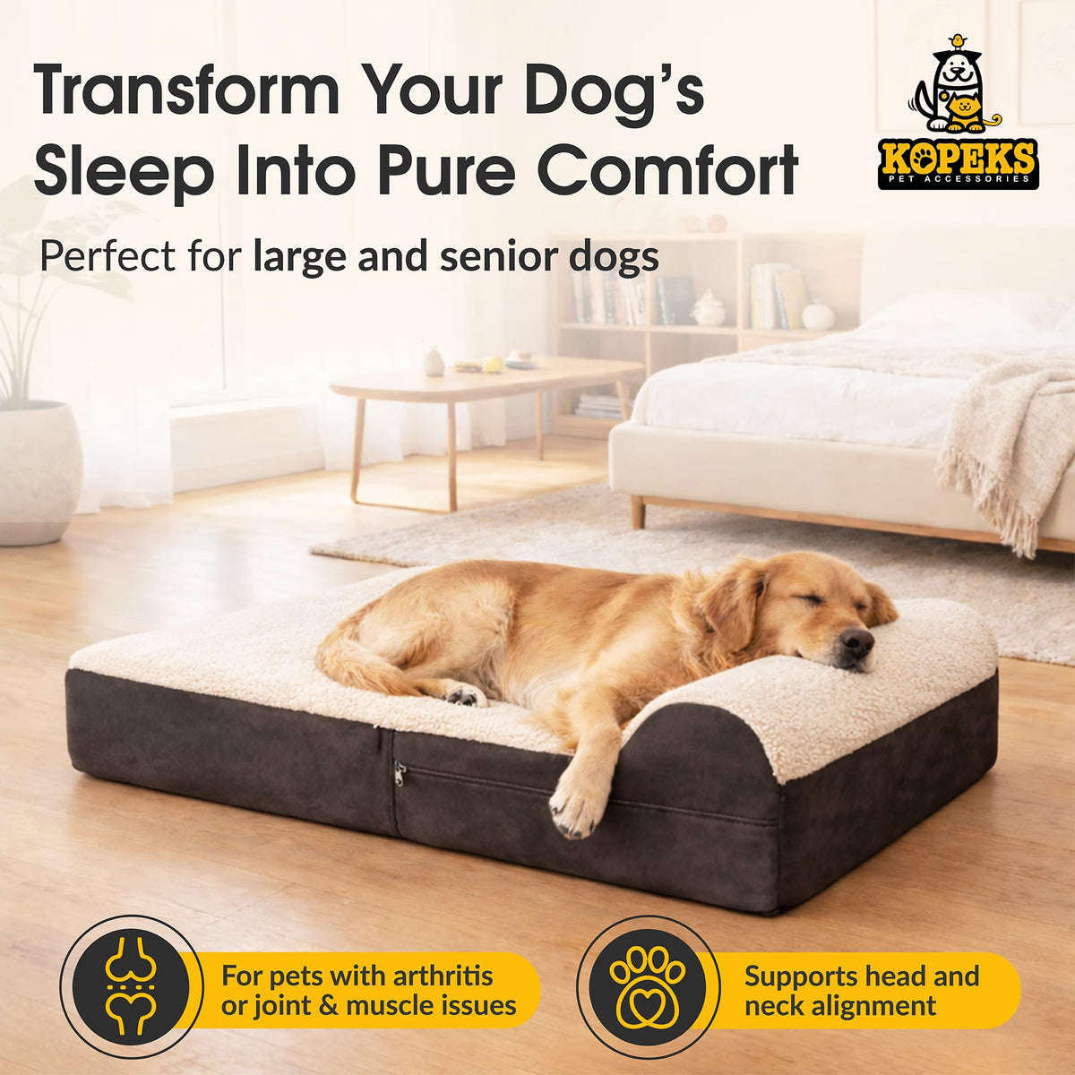 XL Orthopedic Memory Foam Dog Bed