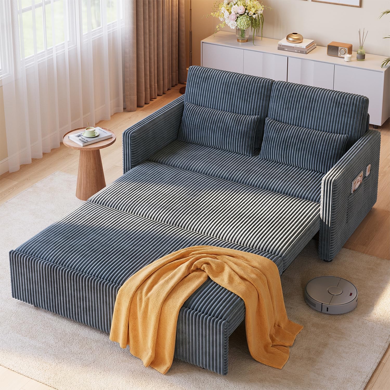 3-in-1 Convertible Loveseat Sleeper Sofa