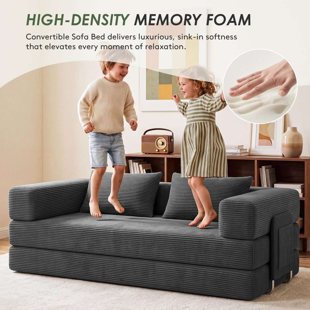 Corduroy Convertible Sofa Bed
