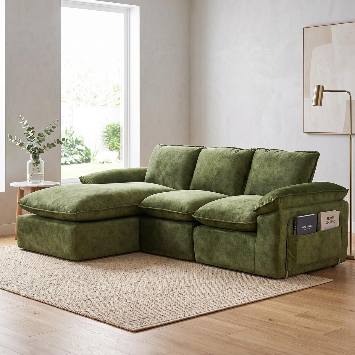 L-Shaped Modular Sectional Sofa