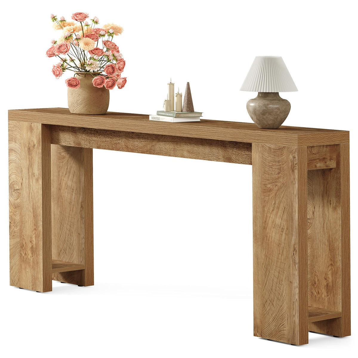 LITTLE TREE 70.9-Inch Console Table for Entryway, Hallway, and Living Room