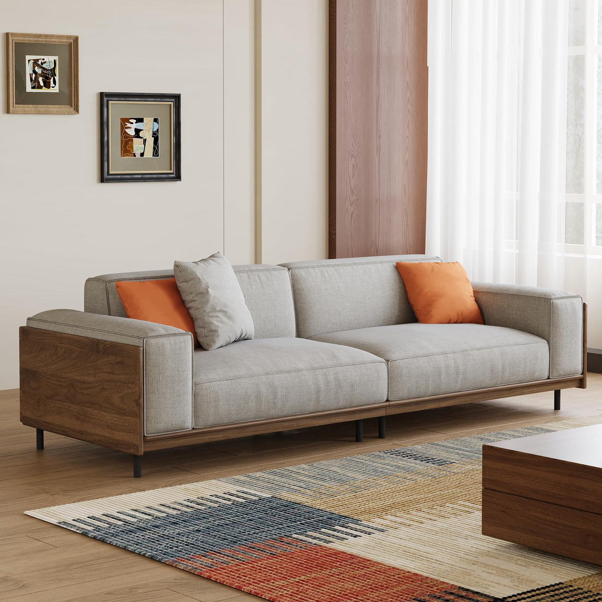 Fabric Sofa and Armchair