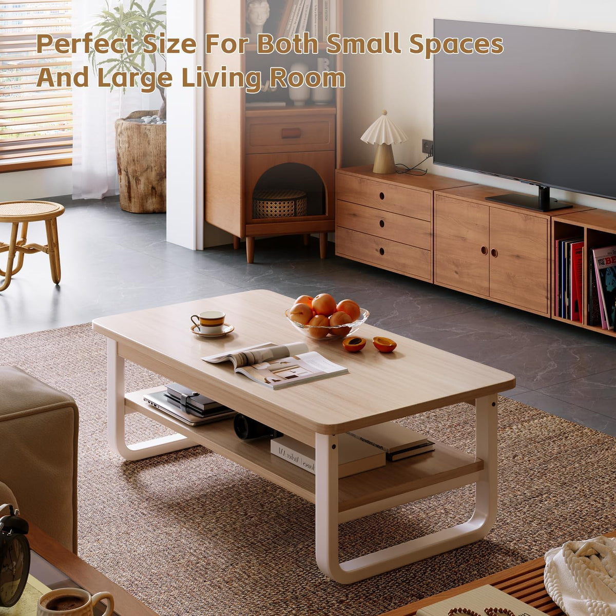Rectangular Coffee Table with Storage