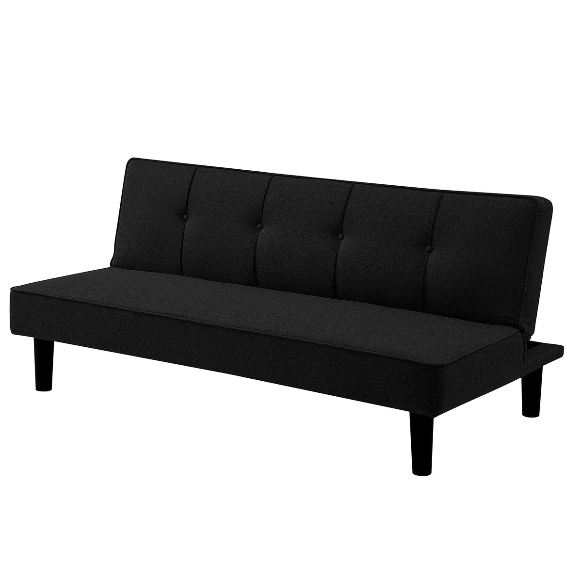 Serta Futon Twin Sofa Bed, Smaller, Black