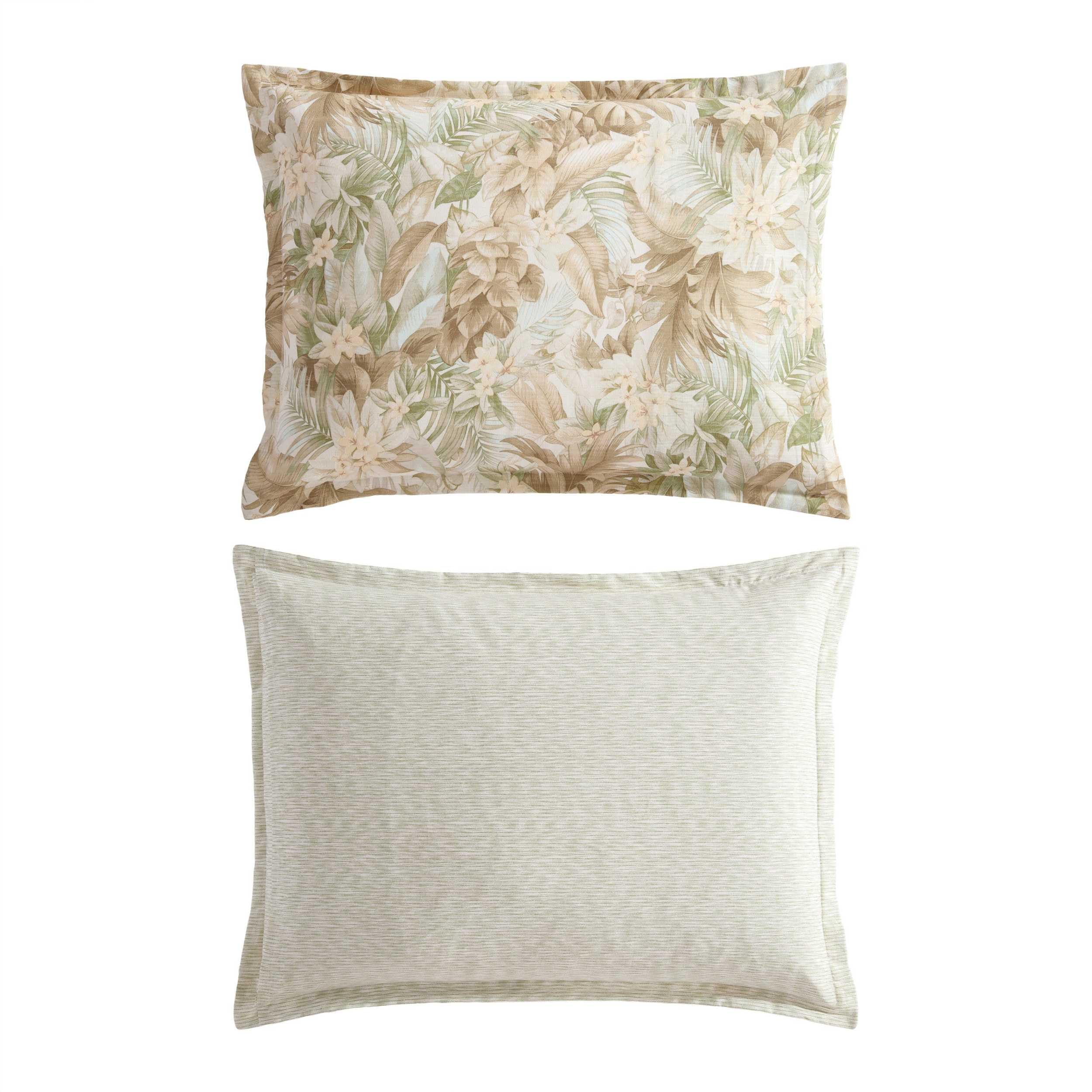 Tommy Bahama - Queen Comforter Set, Naturally Soft Cotton Weave Bedding w/Matching Pillowcases, Medium Weight, 3 Piece Bed Sets (Palm Paradise Green)