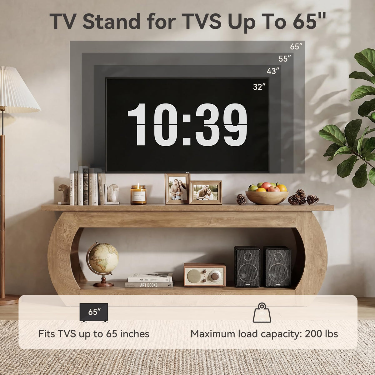 Rustic TV Stand with Storage
