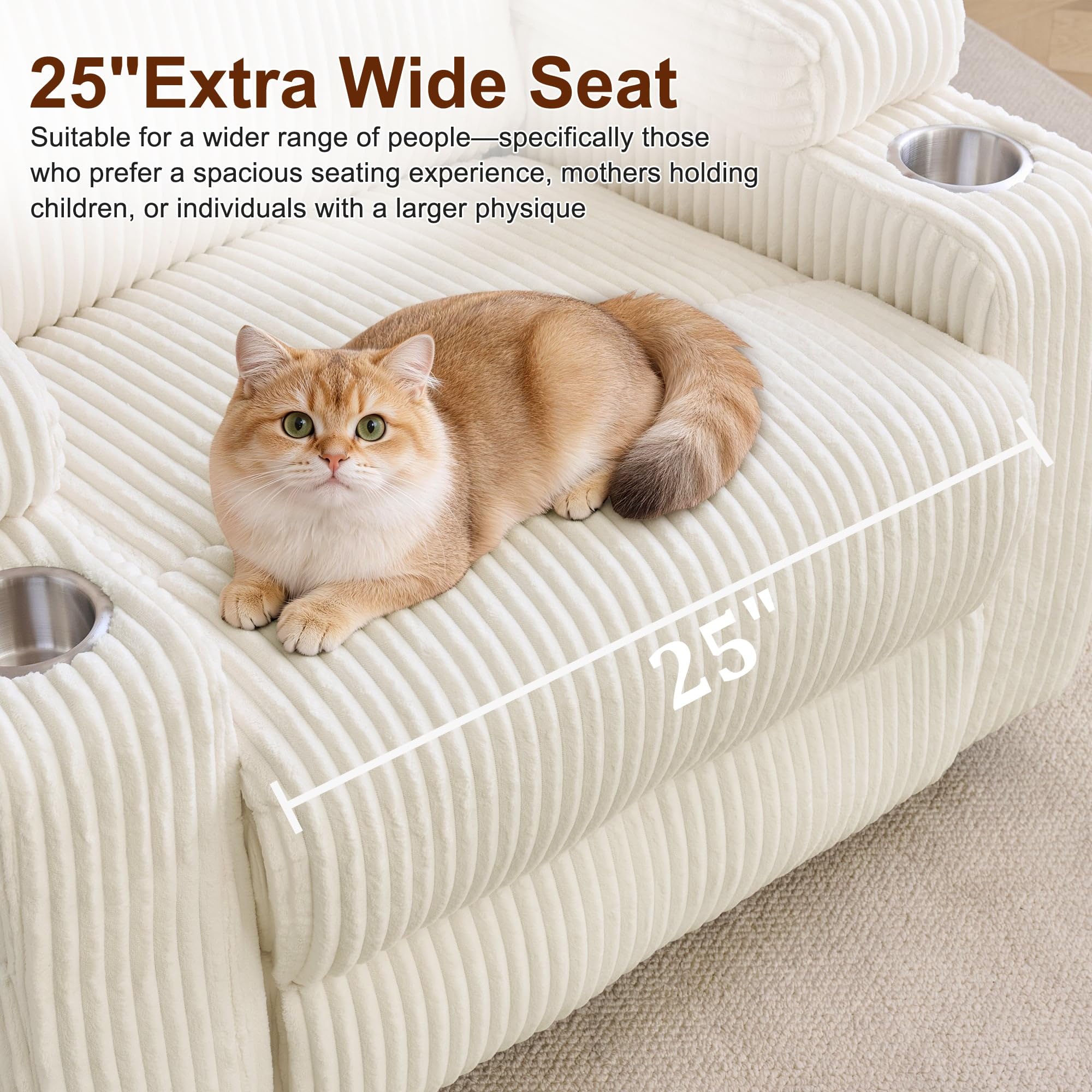 Power Swivel Rocker Recliner with Massage & Heat