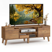 58" TV Stand with Adjustable Shelf & Storage Cabinets
