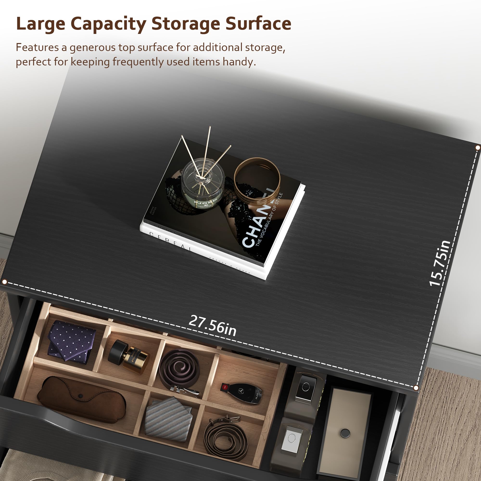 5-Drawer Dresser with Hidden Storage