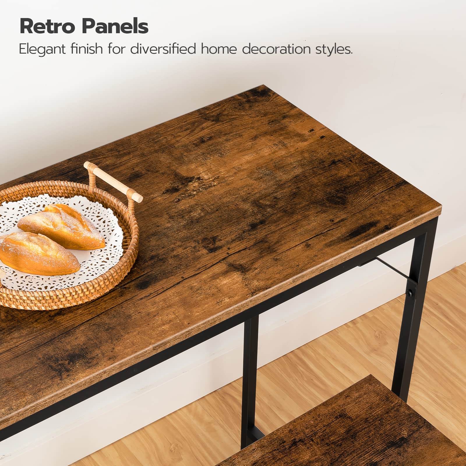 3-Piece Bar Height Table Set with Power Outlet