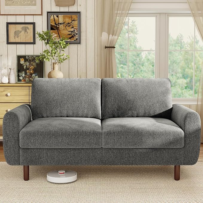 68" Green Chenille Loveseat Sofa