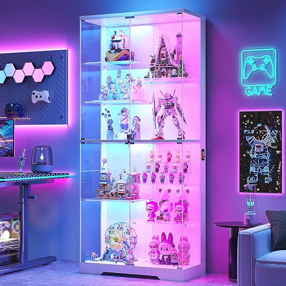 Black RGB Glass Display Cabinet